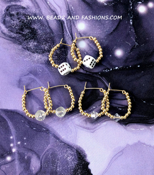 14k gold ANY STYLE small April earrings