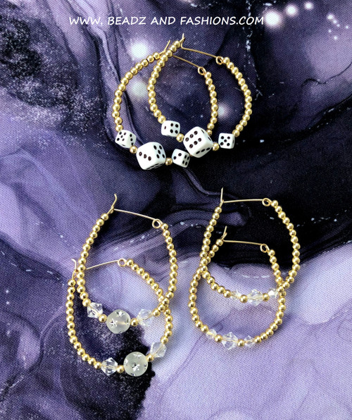 14k gold ANY STYLE LARGE April earrings