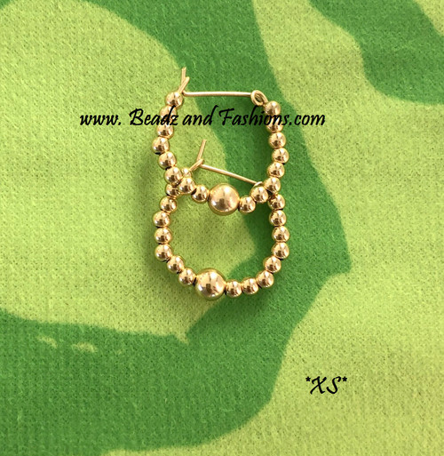 14k All gold ANY SIZE plain hoop earrings