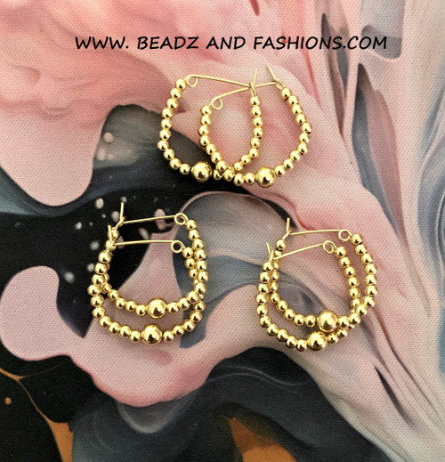 14k All gold ANY SIZE plain  earrings KIDS