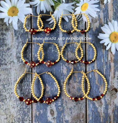 14k gold ANY STYLE ANY SIZE January earrings