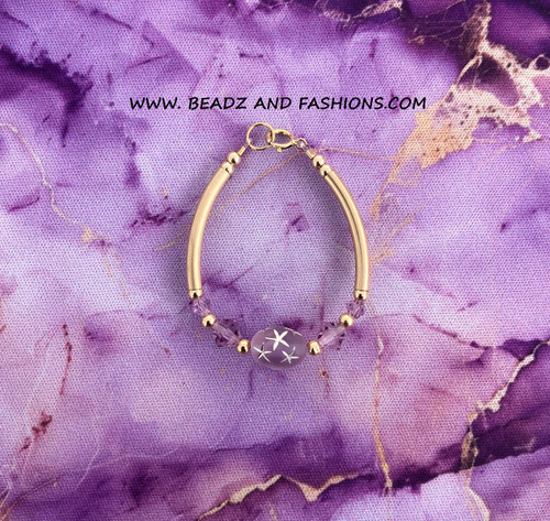 14k gold June Oval stardust skinny bangle kids #1