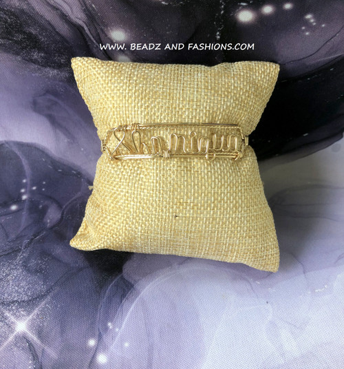 14k gold filled Wire Name Bangle SHANIQUA