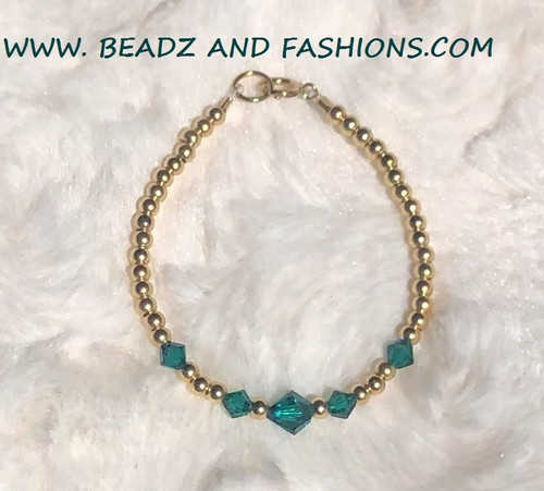 14k gold May bracelet kids #2