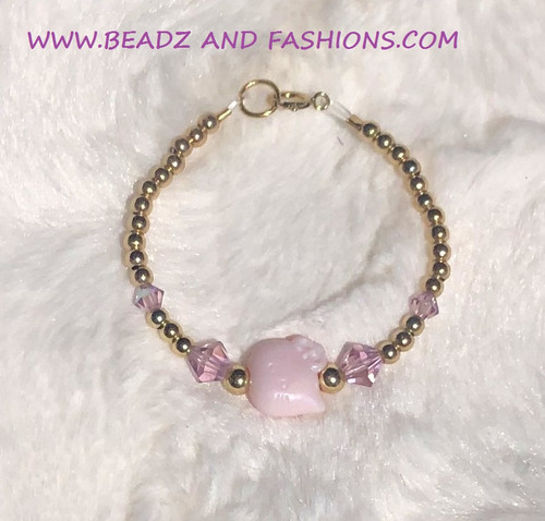 14k gold kitty JUNE bracelet #1 KIDS