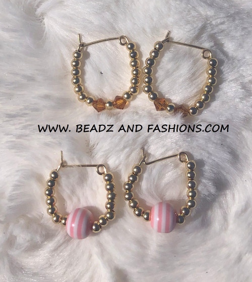 14k gold  2PR XS MIX earrings SET #1