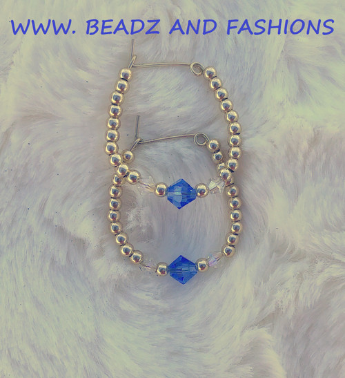 14k gold Medium TWO TONE hoop earrings