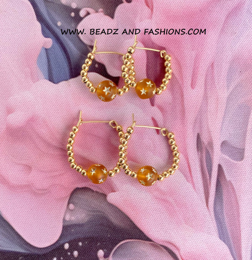 14k gold ANY SIZE NOVEMBER stardust earring
