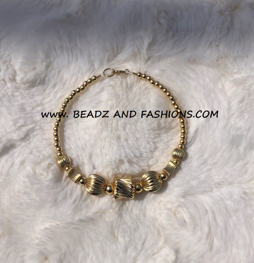 14k ALL gold TWIST tunnel bracelet
