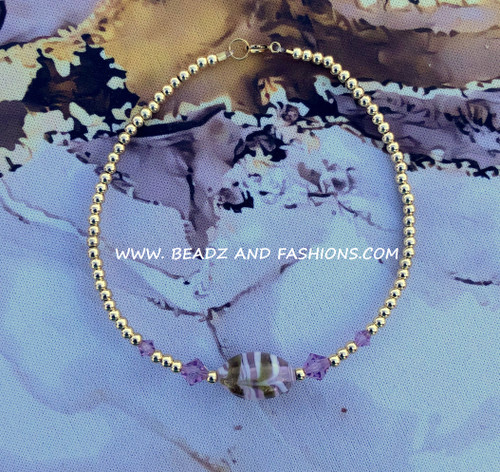 14k gold JUNE oval swirl bracelet #1