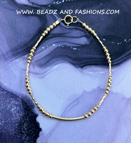 14k All gold small BANGLE bracelet #2