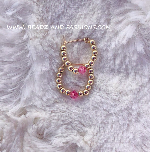 14k gold XXS OCTOBER hoop earrings