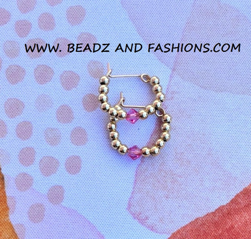 14k gold XXS OCTOBER hoop earrings