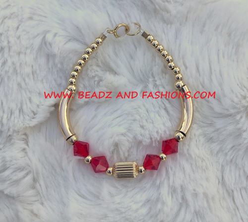 14k gold JULY tube bangle kids #2