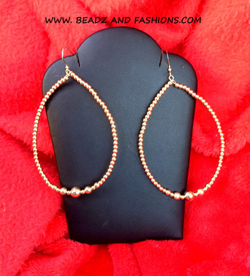 14k All gold plain ANY SIZE dangle earrings #3