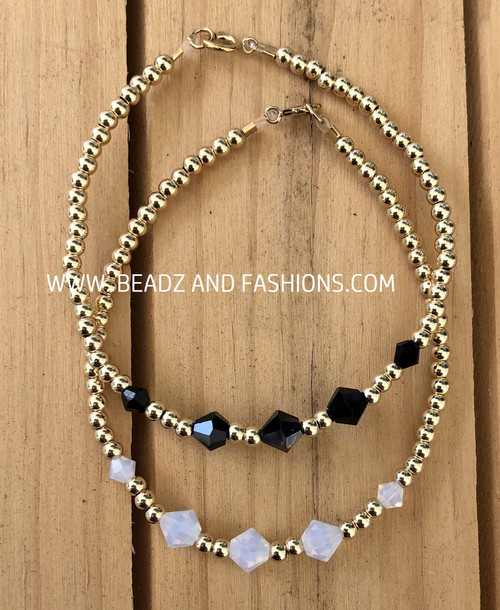 14k Gold 2PC stack SET bracelet #4