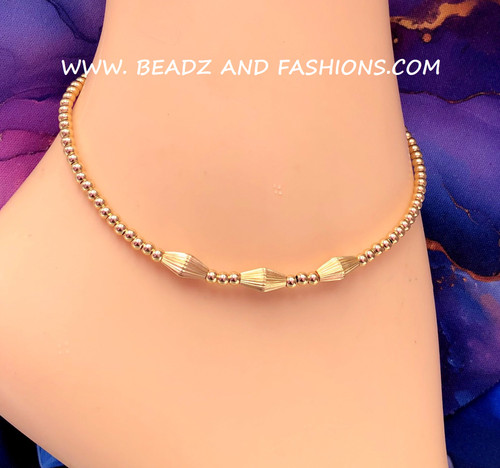 14k All gold Torpedo Anklet #1