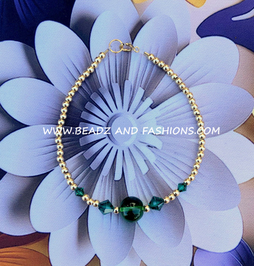 14k gold MAY ROUND bracelet #12