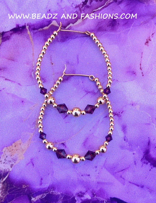14k gold ANY COLOR birthstone earrings #3