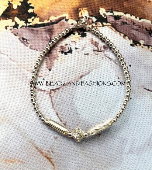 Sterling Silver NUGGET bracelet #7