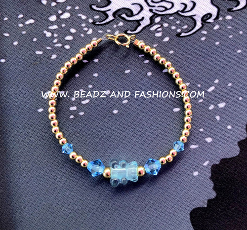 14k gold MARCH BEAR bracelet kids #1