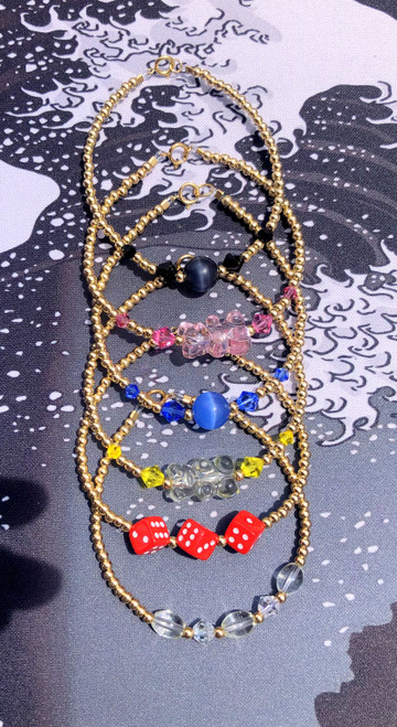 14k gold ANY COLOR cat eye bracelet #1