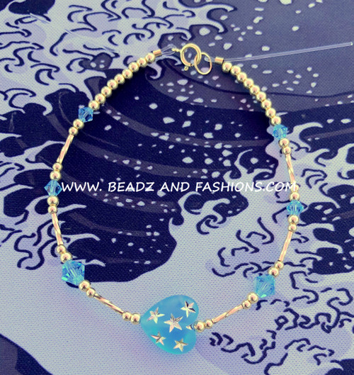14k MARCH HEART STARDUST gold bracelet #6