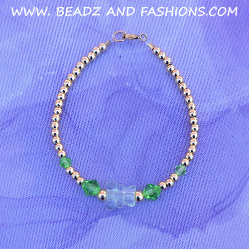 14k gold AUGUST BEAR bracelet kids #1