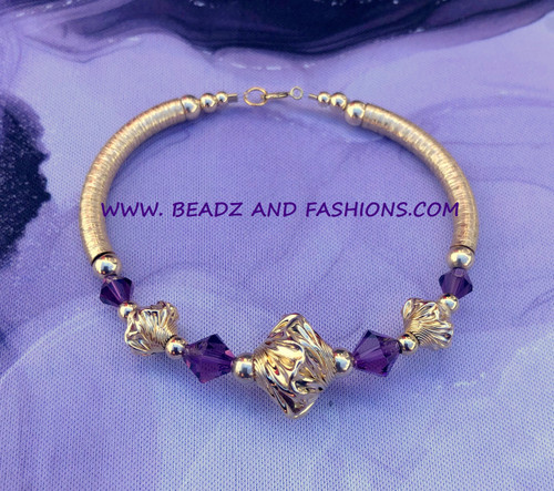 14k gold ANY COLOR Nugget LARGE bangle #60