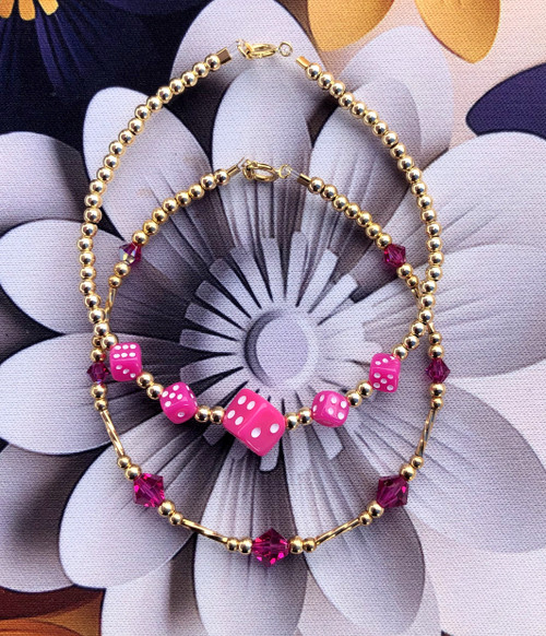 14k Gold 2PC mix stack bracelet #13