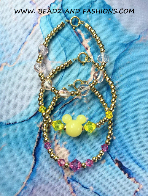 14k gold 3pc stack bracelet kids set #4