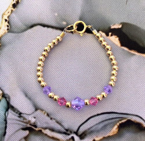 14k gold mix bracelet kids #2