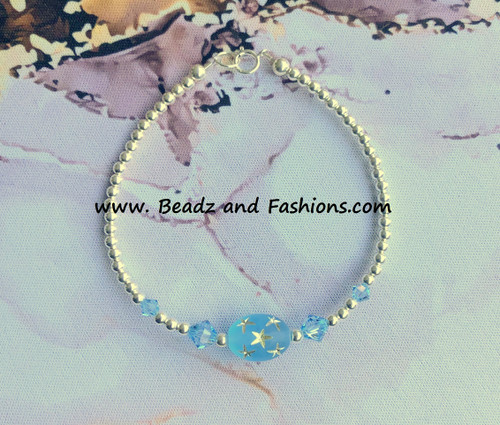 Sterling Silver March stardust bracelet #1