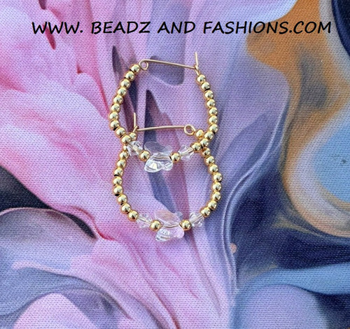 14k gold Medium butterfly earrings