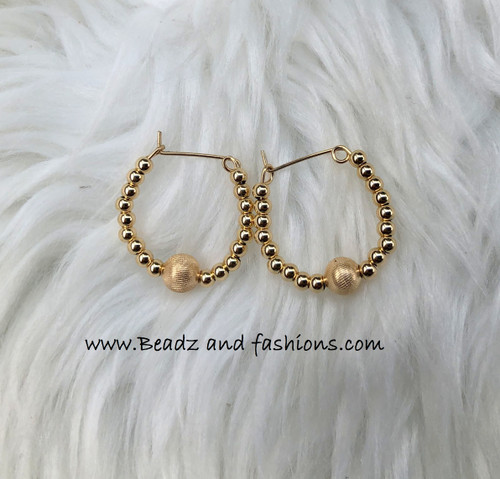 14k gold satin gold hoop earrings kids