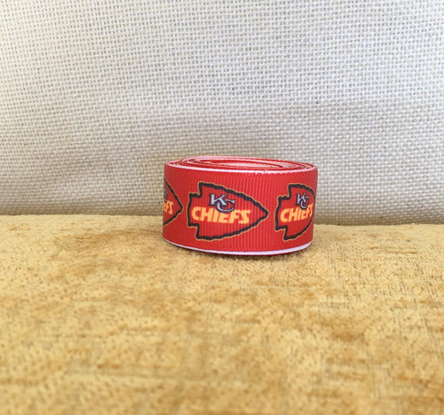 5 yards Chief red 7/8 sports Ribbon #1