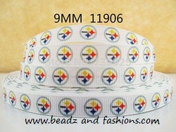 Steelers 3/8 grosgrain Ribbon #1