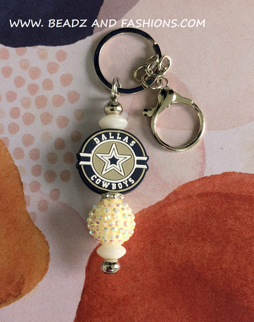 Blue Cowboys silicone Keychain #2
