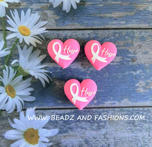 BREAST CANCER silicone beads #14