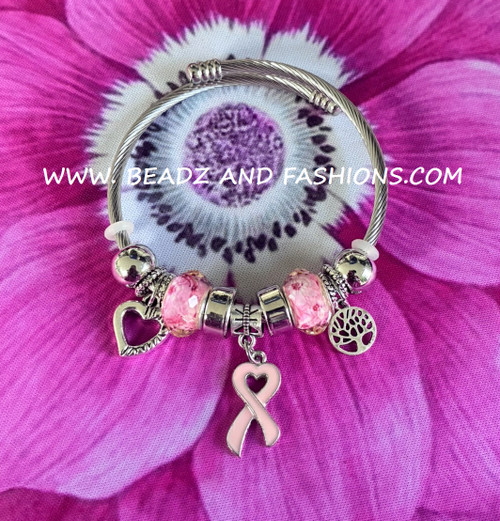 BREAST CANCER charm bracelet #3