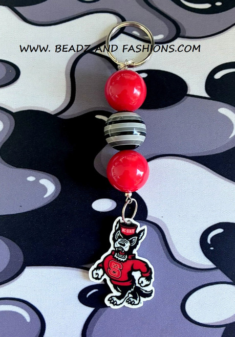 Wolfpack Ball Keychain #1A