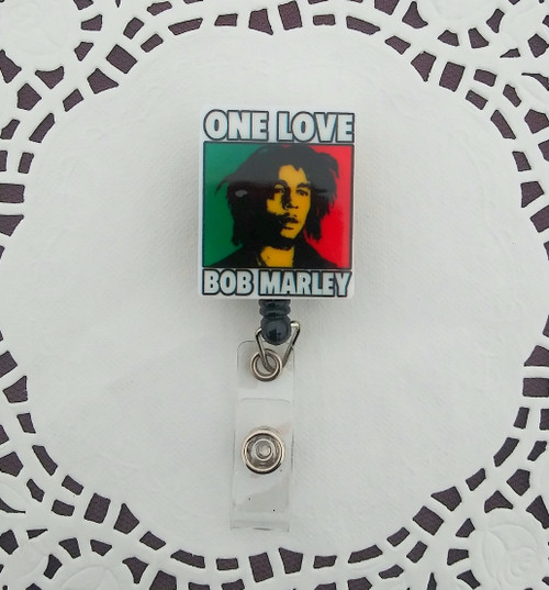 Bob Marley One love planar badge reel