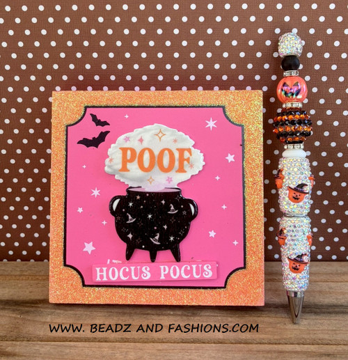 Halloween BLING custom beadable pen #3