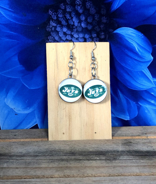 JETS snap charm earrings