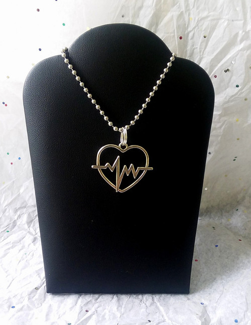 EKG heart charm Necklace #1