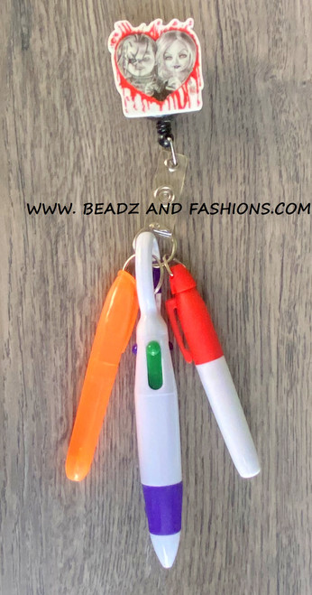HALLOWEEN pen & badge reel
