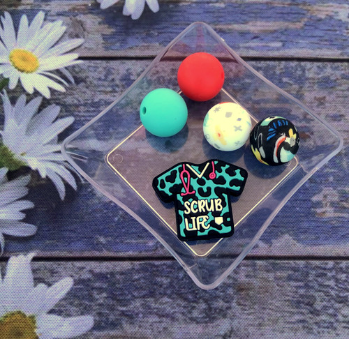 5pc Scrub silicone bead set #1