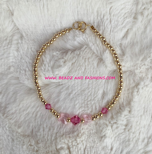 14k gold October butterfly bracelet #2