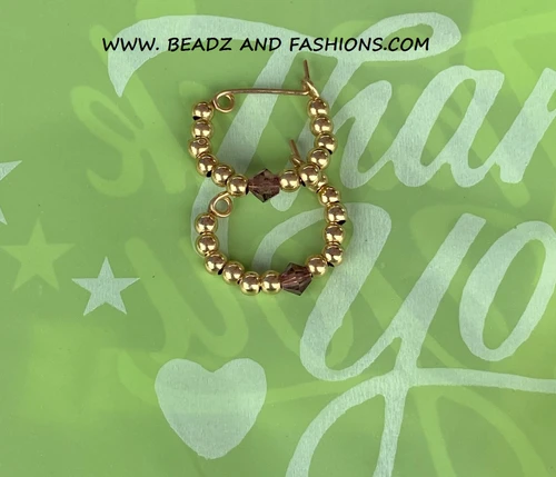 14k gold XXS February hoop earrings #1