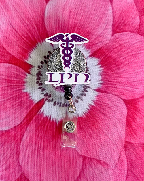 LPN purple planar badge reel #2